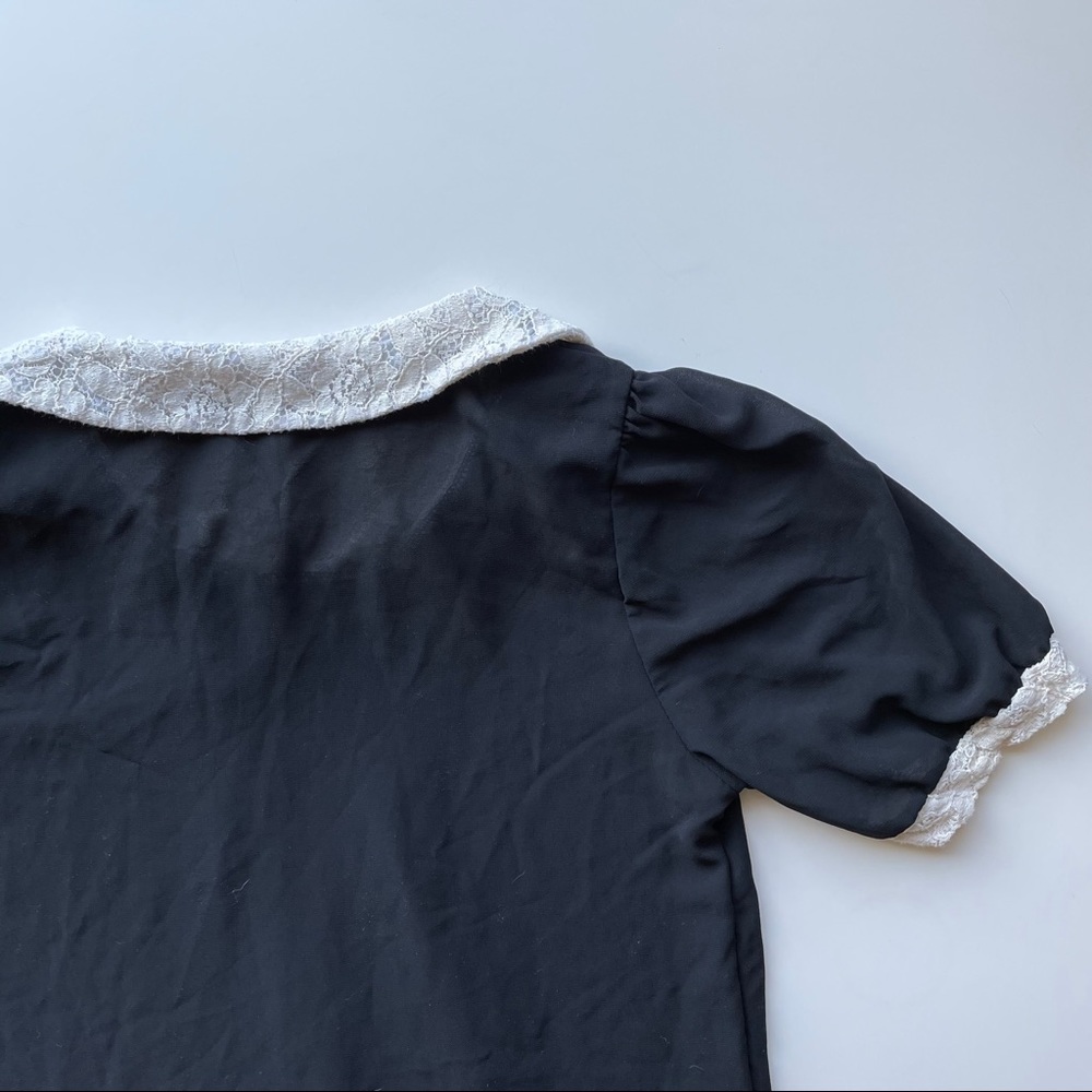 🛍3/$20 Statement Collar Waffle Blouse - Picture 4 of 8